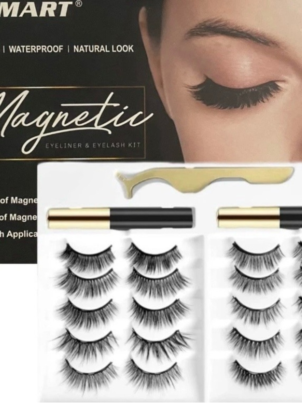 10 Pair Magnetic Eyelashes & Eyeliner
